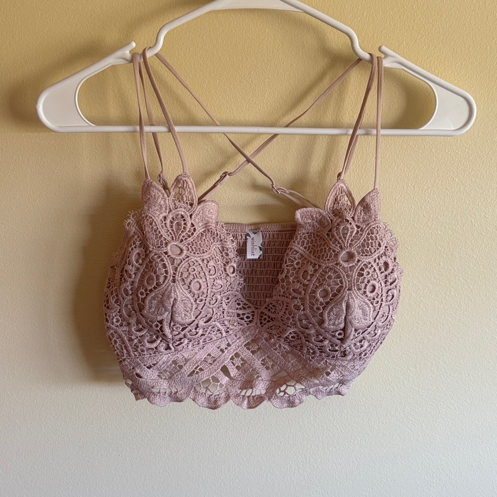 Wishlist Mauve Lace Crochet Bralette